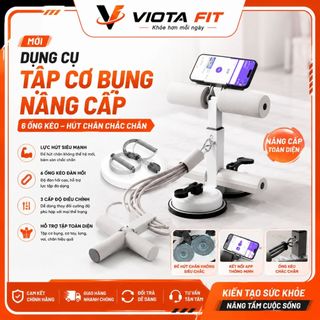 Dụng cụ tập cơ bụng nâng cấp có giác hút chân không dây kéo giá đỡ điện thoại 3 mức DC003 VIOTA FIT