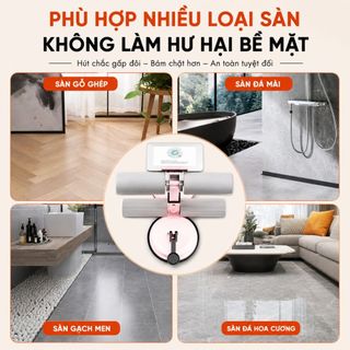 Dụng cụ tập cơ bụng nâng cấp có giác hút chân không dây kéo giá đỡ điện thoại 3 mức DC003 VIOTA FIT