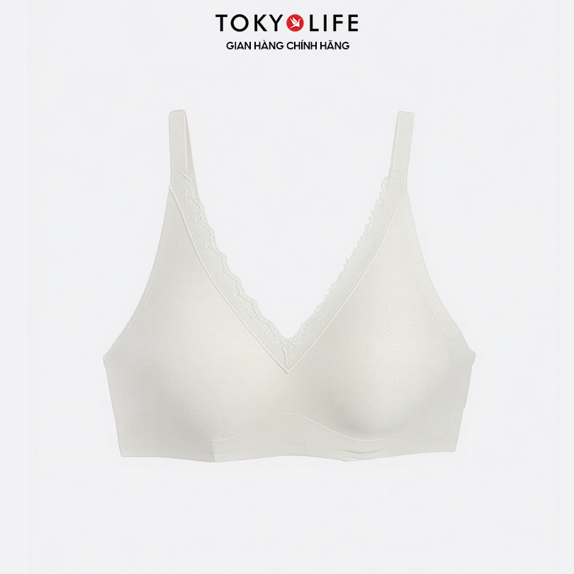Áo Bra Nữ TOKYOLIFE Tàng Hình Không Viền Không Gọng Phối Ren Mềm Nâng Ngực Thoáng Khí - 40006070