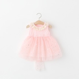 Váy công chúa bé gái dự tiệc 9th-4 tuổi lấp lánh thun cotton dễ chịu thoải mái D1356 Bí Ngô Nhỏ