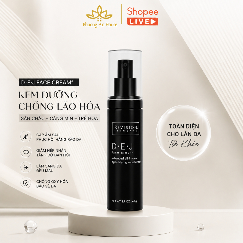 Kem dưỡng ẩm tái tạo và trẻ hoá da toàn diện Revision Skincare D-E-J FACE CREAM 48g