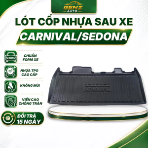Lót cốp Kia Sedona 2016 - 2021, Carnival 2022 - Nay - Nhựa dẻo TPO Không mùi, Chuẩn khít form xe