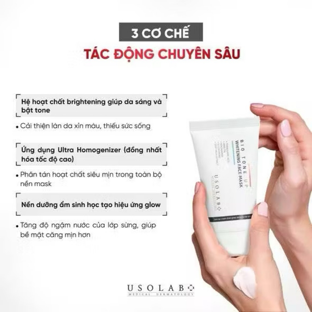 Livestream Kem ủ trắng mặt Usolab - Dưỡng Trắng Nâng Tone, Mờ Nám Thâm, Căng Bóng Da 50ml
