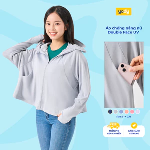 Áo chống nắng nữ YODY UPF50+ bảo vệ da, dáng suông thoải mái, vải thoáng mát WEJA25S029
