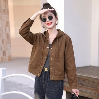 Áo khoác KAKI nữ MOLADY nút bấm phối nón cá tính phong cách trẻ trung K618