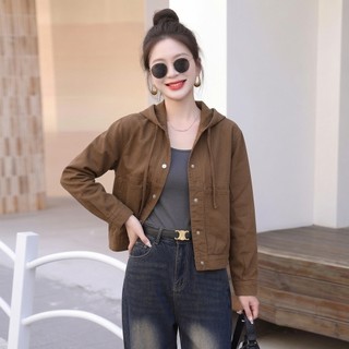 Áo khoác KAKI nữ MOLADY nút bấm phối nón cá tính phong cách trẻ trung K618
