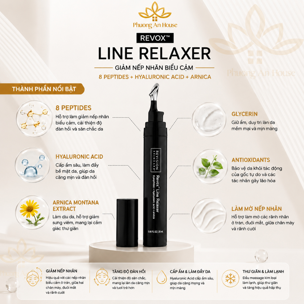 Serum xoá nhăn toàn diện Revision Skincare REVOX LINE RELAXER 20mL