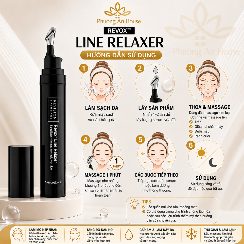 Serum xoá nhăn toàn diện Revision Skincare REVOX LINE RELAXER 20mL