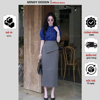 V111 - Chân váy bút chì vạt trước - Thiết kế cao cấp Mindy Design