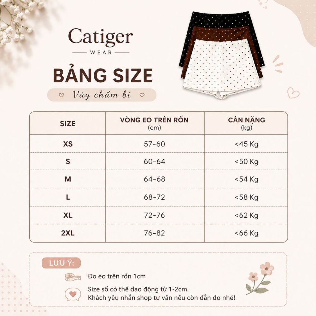 [DEAL MỞ BÁN] Chân Váy Chữ A Chấm Bi Dáng Ngắn 3 Khoá Kéo - Kèm Quần Bảo Hộ - Dễ Phối Đồ