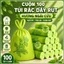 Cuộn 100 túi đựng rác hương ngải cứu chống côn trùng, chống muỗi có quai xách tiện dụng 45x45cm