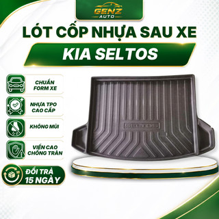 Lót cốp Kia Seltos 2020 - Nay, Carnival 2022 - Nay - Nhựa dẻo TPO Không mùi, Chuẩn khít form xe, Chống thấm nước