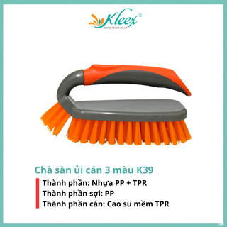 [Kleex] Bàn chải chà sàn nhựa tay cầm cán ủi hai màu tiện lợi, bàn chải giặt đồ, cọ nhà vệ sinh đa năng - K39