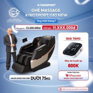 Ghế massage KINGSPORT G82 New hệ thống nhiệt hồng ngoại, chế độ massage không trọng lực