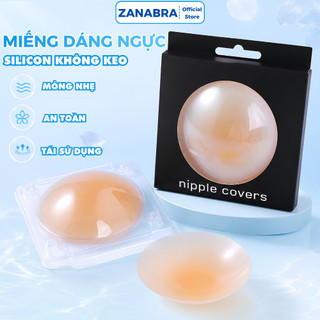 Miếng Dán Ngực Không Keo, Dán Ngực Tự Thân Silicon Không Viền Chống Nước ZANABRA D172