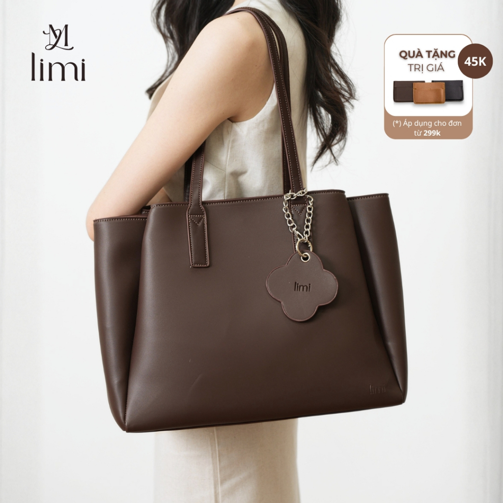 Túi xách công sở nữ da LIMI (3 màu) đựng laptop 15.6 tote da size lớn LAURA | BigBuy360 - bigbuy360.vn