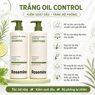 Cặp Dầu gội xả phục hồi làm phồng tóc ngăn ngừa tóc gãy rụng Rosemine Repair 1000ml