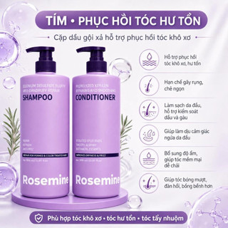 Cặp Dầu gội xả phục hồi làm phồng tóc ngăn ngừa tóc gãy rụng Rosemine Repair 1000ml