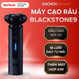 Máy cạo râu Blackstone 9 Enchen hợp kim, 3 lưỡi dao kép 3D cạo sạch, chống nước 100%, BH 12 tháng