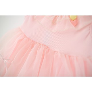 Váy công chúa bé gái dự tiệc QCCC 9th-4 tuổi thun cotton xòe phồng phối nơ kiểu dáng đơn giản D1357