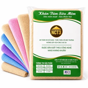 Khăn Tắm Lông Cừu NCT3 60x120cm Siêu Mềm Mịn Thấm Hút Nhanh Khăn Microfiber Cao Cấp An Toàn Cho Da