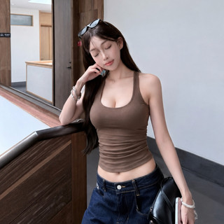 Áo Tank Top Nữ Rusy Cổ U Thun Borip Form Body Ôm Dáng Co Giãn 4 Chiều Basic 2S06