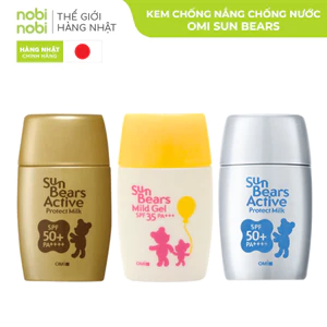 Kem chống nắng Omi Brotherhood sun bears dịu nhẹ SPF35+/ SPF50+PA+++ 30g