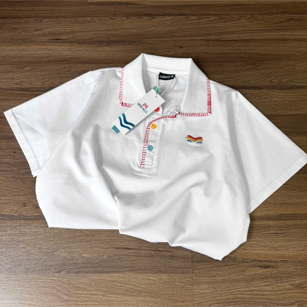 Áo Thun Viền Chỉ Thêu Thanh Lịch, Chất Cotton Mềm Mịn, Có Kèm Hình Thật.