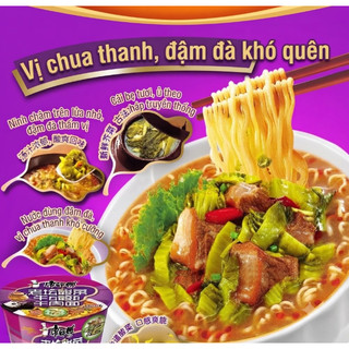 Thùng 12 Bát Mì Tôm Hiệu Khang Sư Phụ Ăn Liền Tiện Dụng, Mì Ăn Liền Chua Cay Mì Bò Hầm Nội Địa Trung