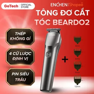 Tông đơ cắt tóc Enchen Beardo 2, lưỡi thép không gỉ, tặng 4 cử tạo kiểu - Cắt Tóc Tại Nhà Dễ Dàng