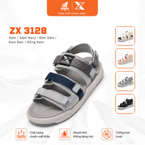 Giày Sandal Nam Nữ, 3 Quai Ngang Đế Bằng Streetwear, Dép Quai Hậu Đi Học Êm Nhẹ