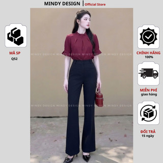 Q52 - Quần Tây Ống Loe Công Sở Cao Cấp Hack Dáng Khéo Léo, Không Nhăn Nhàu - Thiết kế cao cấp MindyDesign
