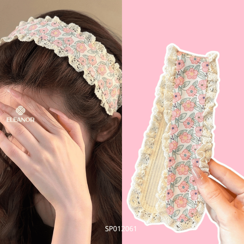 Miếng dán tóc nữ Eleanor Accessories dệt kim hoa nhí dễ thương phụ kiện tóc băng đô dán tóc 12056