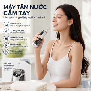 Máy Xịt Nước Răng Di Động Cầm Tay Không Dây Chống Nước tăm nước Loại Bỏ Mảng Bám Làm Sạch Khoang Miệng Sâu