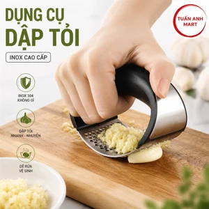 Combo 3 cái Dụng cụ dập tỏi, ép tỏi, nghiền tỏi inox, dụng cụ nghiền tỏi bằng thép không gỉ