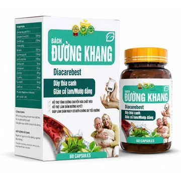 Viên Đường Huyết Bách Đường khang Diacarebest viên uống tiểu đường hỗ tiểu đường, giảm mỡ trong máu, cao huyết áp