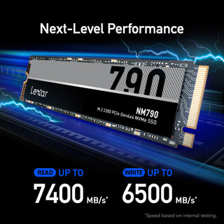 Ổ cứng SSD Lexar NM790 M.2 2280 Gen4x4 NVMe 512GB/ 1TB, Tốc độ đọc 7400Mb/s, Bảo hành 3 năm