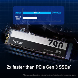 Ổ cứng SSD Lexar NM790 M.2 2280 Gen4x4 NVMe 512GB/ 1TB, Tốc độ đọc 7400Mb/s, Bảo hành 3 năm