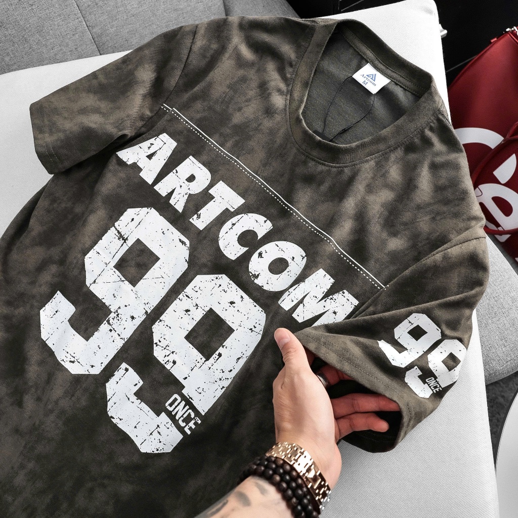 Áo thun in loang 99 ARTCOM – vải cotton wash mềm mịn form rộng Relaxed Fit unisex streetwear