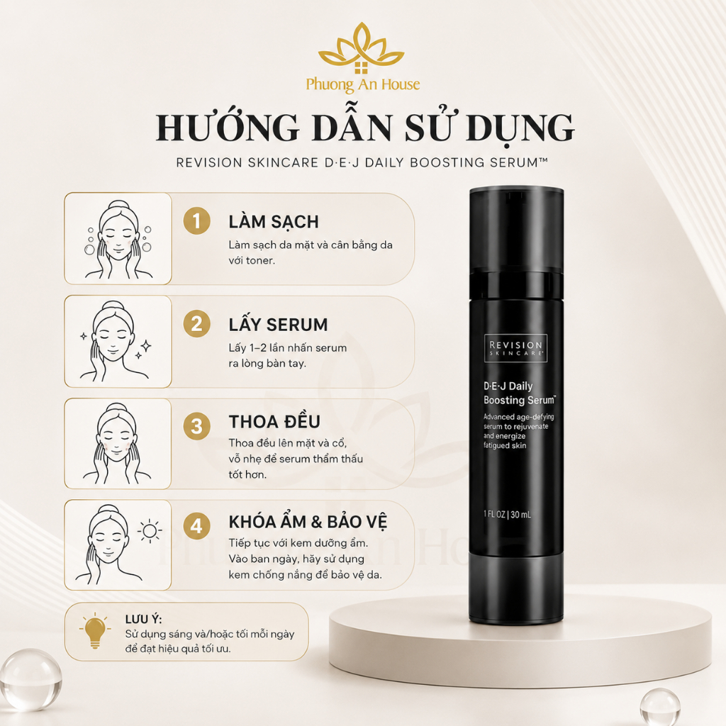 Serum trẻ hoá và kích hoạt năng lượng tế bào Revision Skincare D-E-J BOOSTING SERUM 30ml