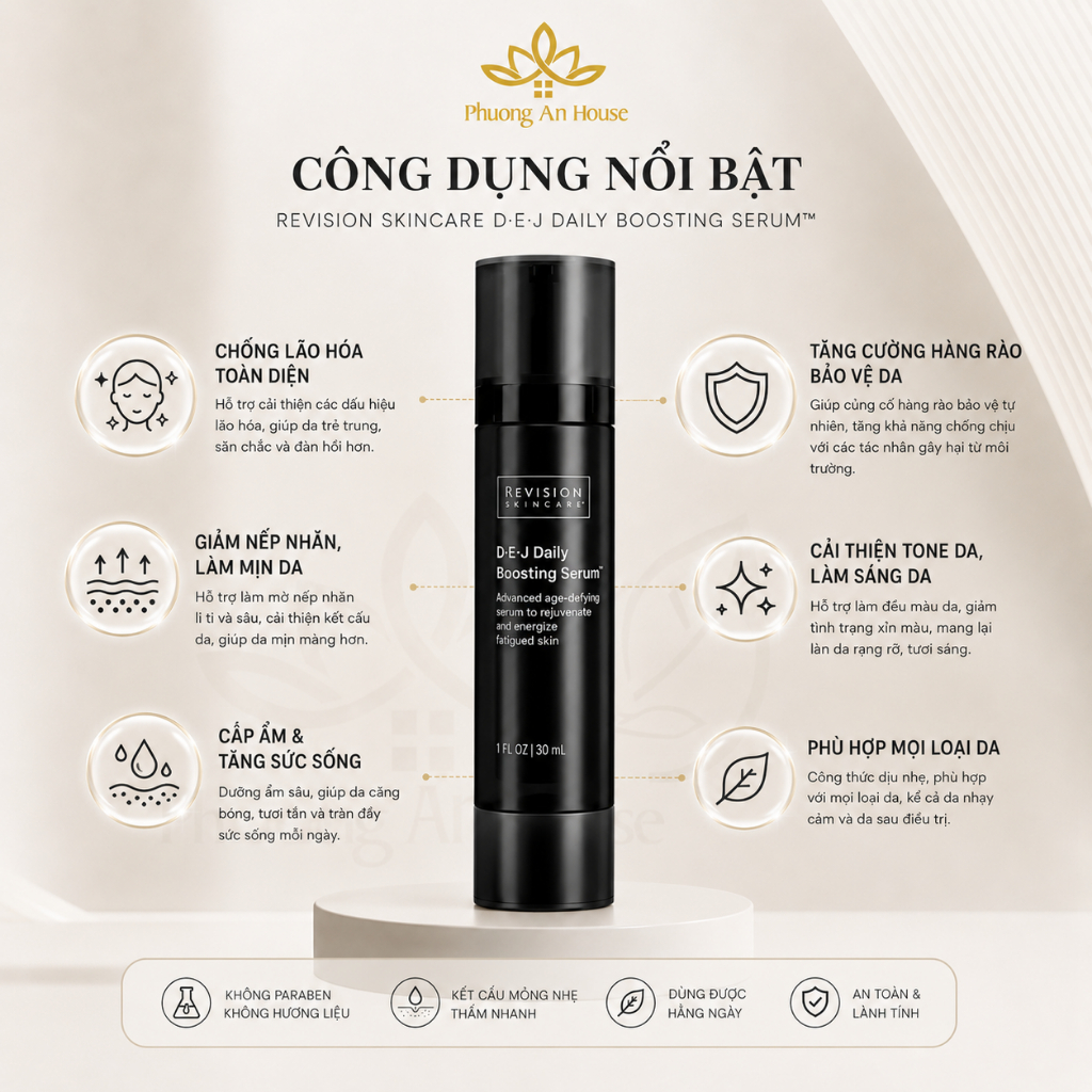 Serum trẻ hoá và kích hoạt năng lượng tế bào Revision Skincare D-E-J BOOSTING SERUM 30ml