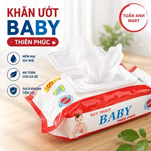 Combo 3 Gói khăn ướt Baby Thiên Phúc Vitamin E cho bé (300 tờ)