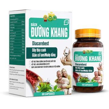 Bách Đường khang Diacarebest giảm đường, giảm mỡ trong máu, cao huyết áp cho người mắc bệnh tiểu đường
