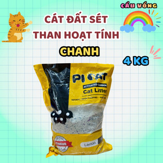 [Hỏa Tốc] Cát đất sét than hoạt tính PI CAT 9L cho mèo - Túi 4kg