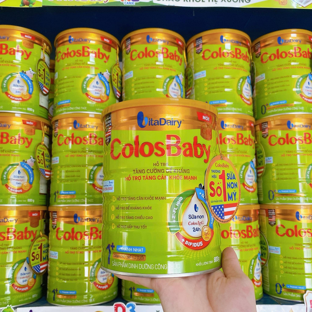 [VITADAIRY] Sữa bột ColosBaby Gold (NEW) (0+/1+/2+) 800g Sản Phẩm Chính Hãng [Combo 6,8,12 Lon]