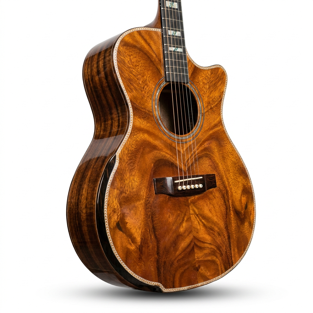 Đàn Guitar Acoustic Full KOA ST-X8 Custom ST Real Gỗ Xịn Bọc Xà Cừ Âm Thanh Vang Hợp Tiêu Chuẩn Nhạc Hơi