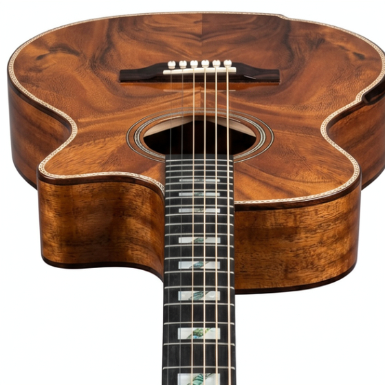Đàn Guitar Acoustic Full KOA ST-X8 Custom ST Real Gỗ Xịn Bọc Xà Cừ Âm Thanh Vang Hợp Tiêu Chuẩn Nhạc Hơi