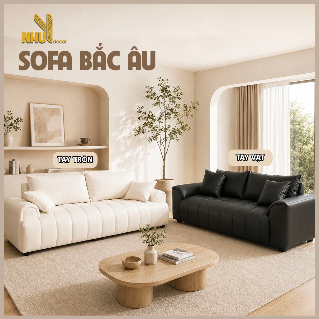 Sofa Băng Phòng Khách NHU Y DECOR 1m2 1m4 1m6 2m4 Ghế Sofa Vải Nỉ Phong Cách Bắc Âu Cho Chung Cư