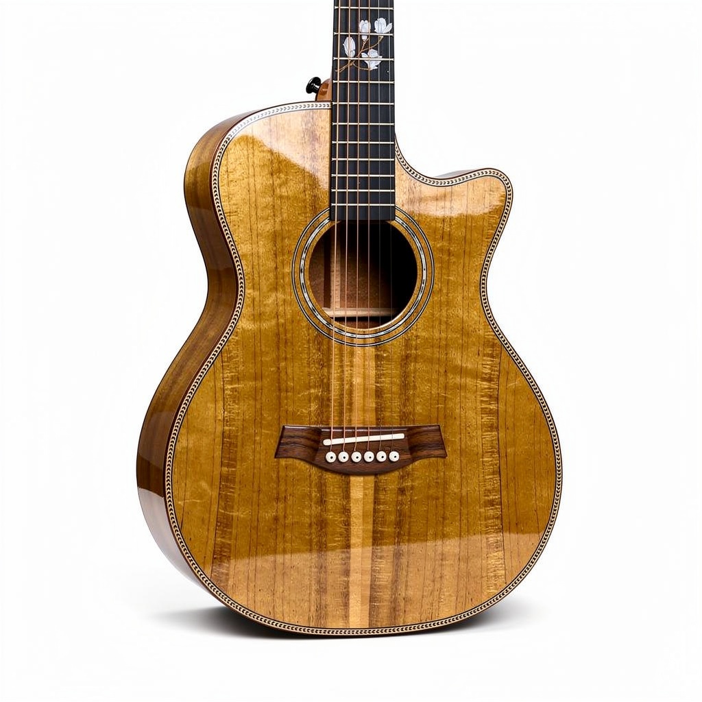Đàn Guitar Acoustic Full KOA ST-X8 Custom ST Real Gỗ Xịn Bọc Xà Cừ Âm Thanh Vang Hợp Tiêu Chuẩn Nhạc Hơi