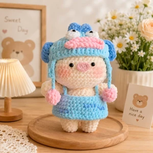 Quà tặng gấu bông hình thú len nhung đũa handmade sản phẩm thủ công
